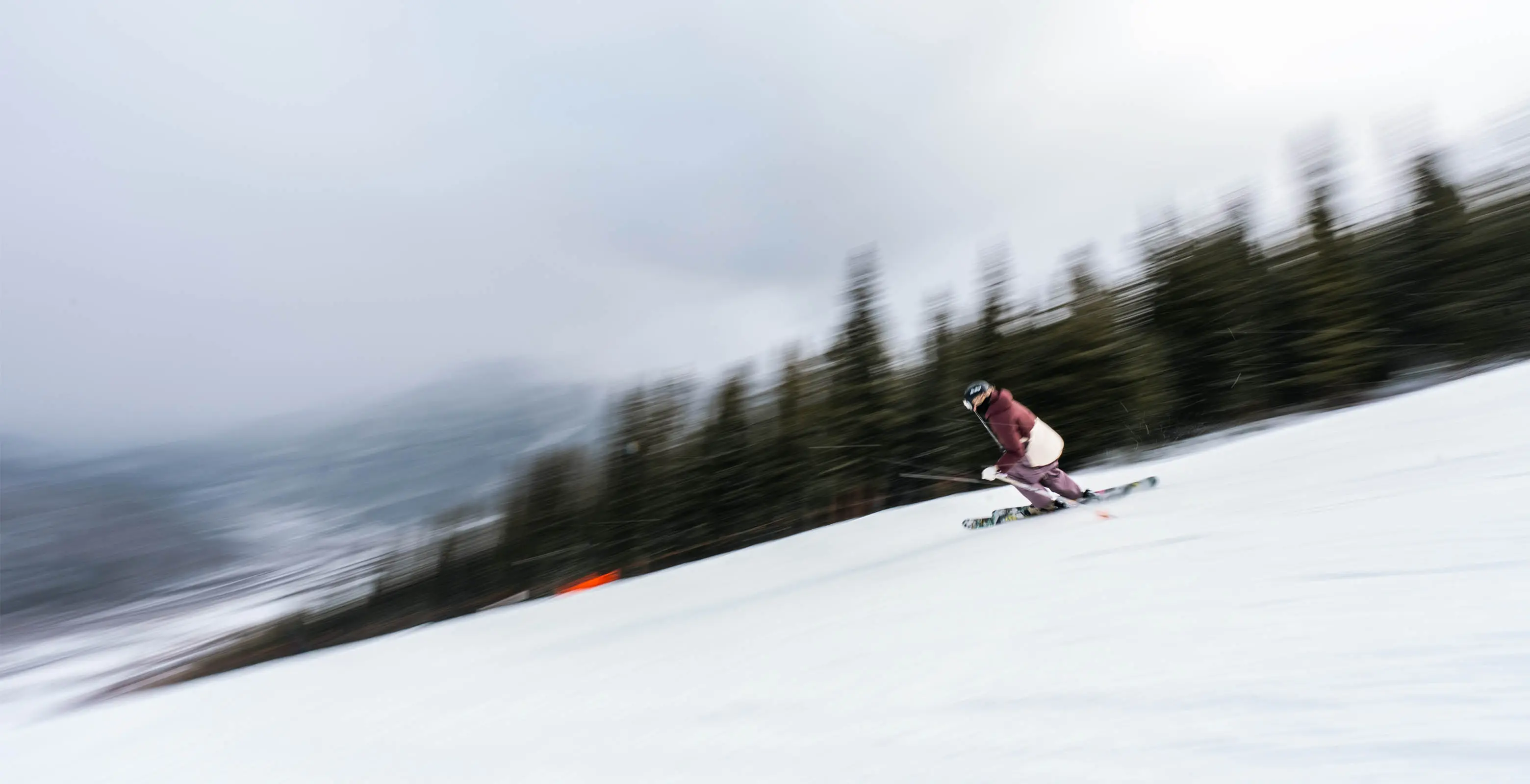 skiing on main vein after a snowy refresh at copper mountain